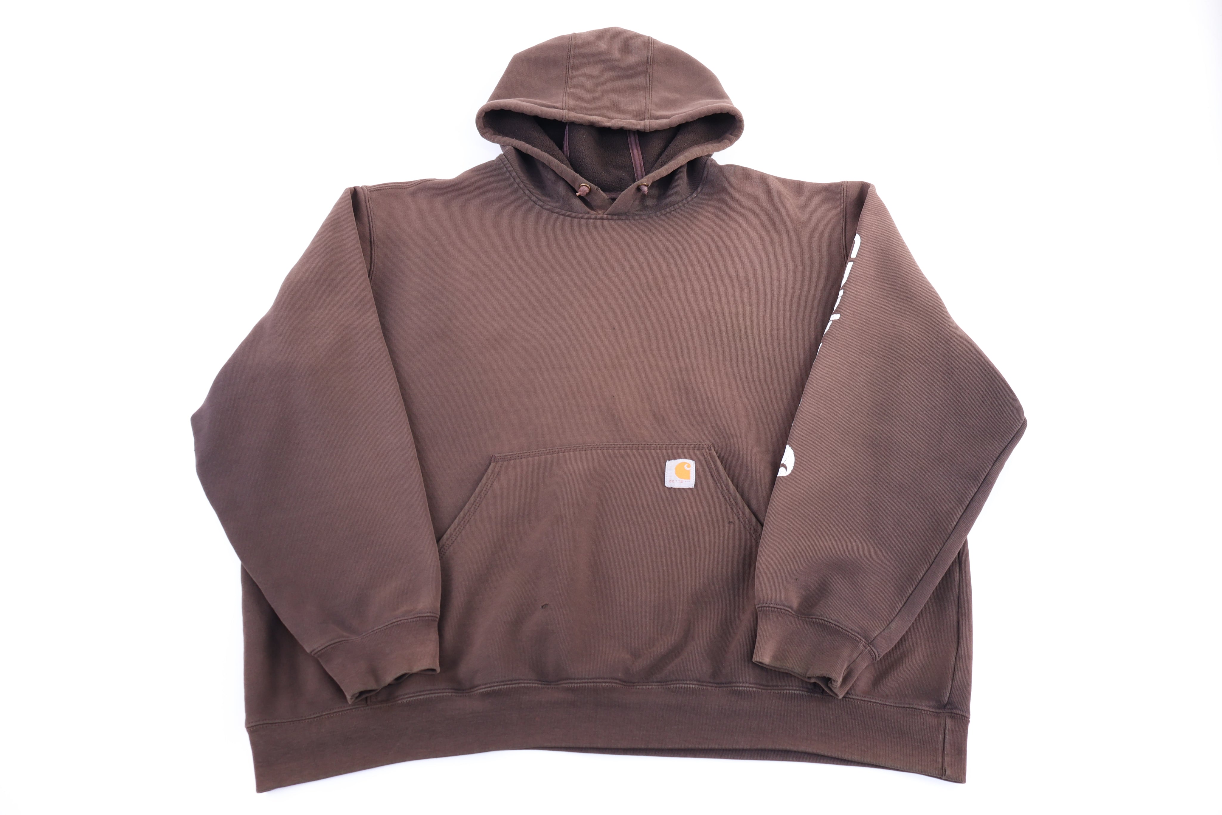 Carhartt Logo Patch Brown Pullover Hoodie