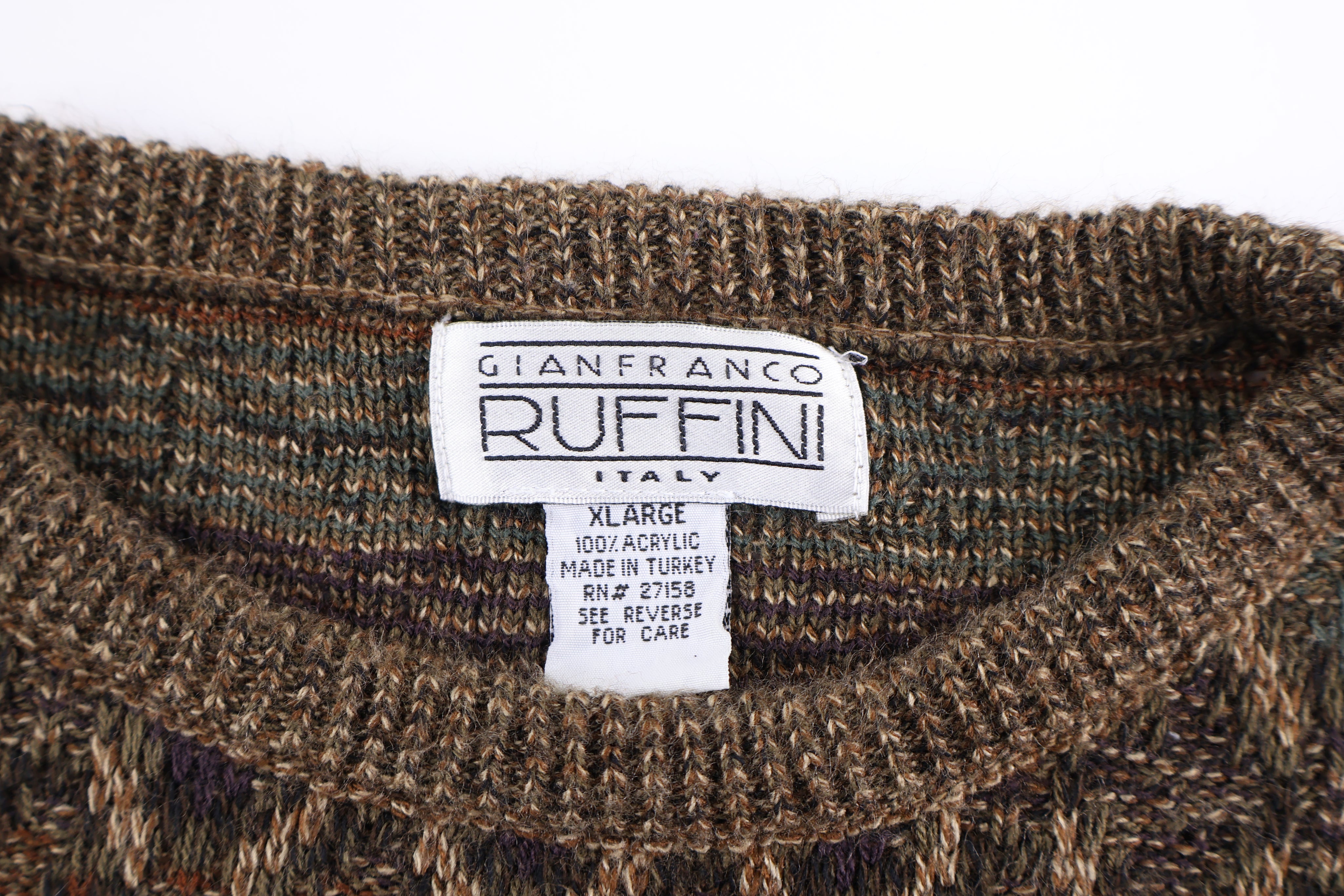 90's Ruffini Multipattern Knit Sweater