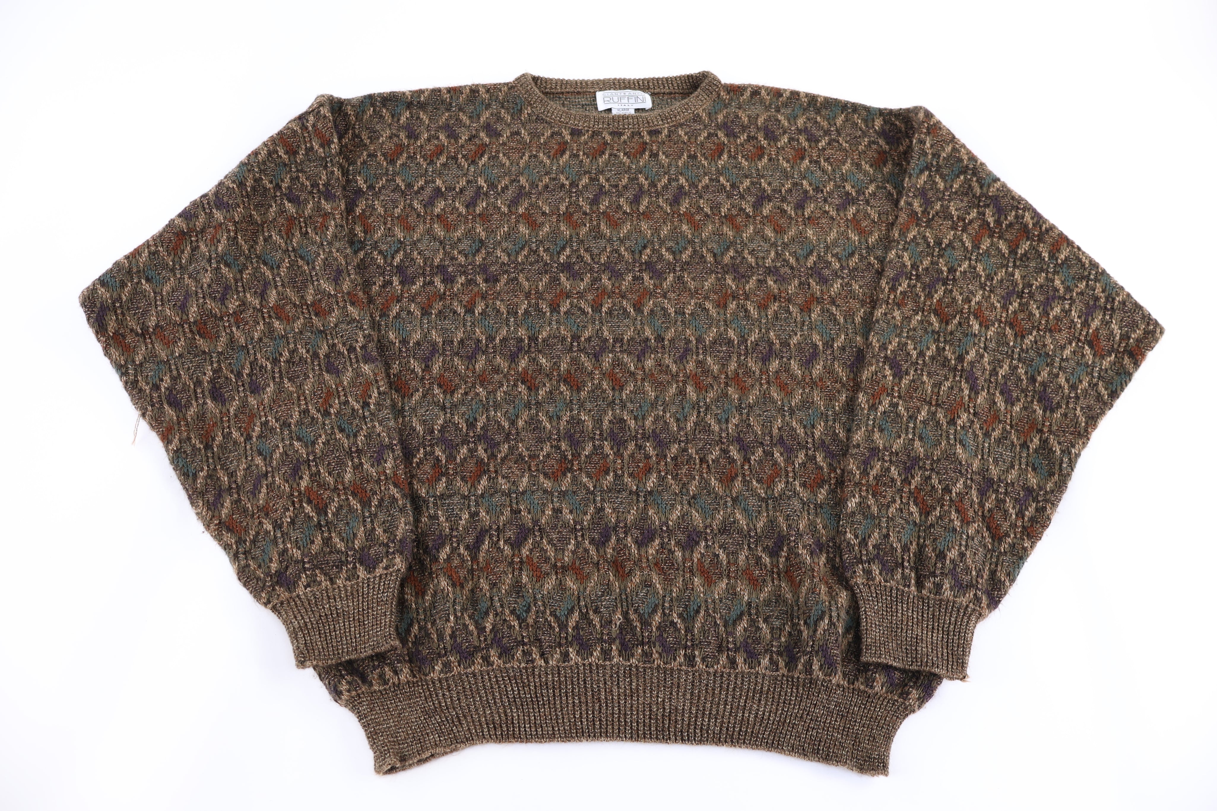 90's Ruffini Multipattern Knit Sweater