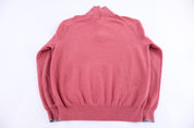 Polo Ralph Lauren Embroidered Logo Pink Quarter Zip Sweater