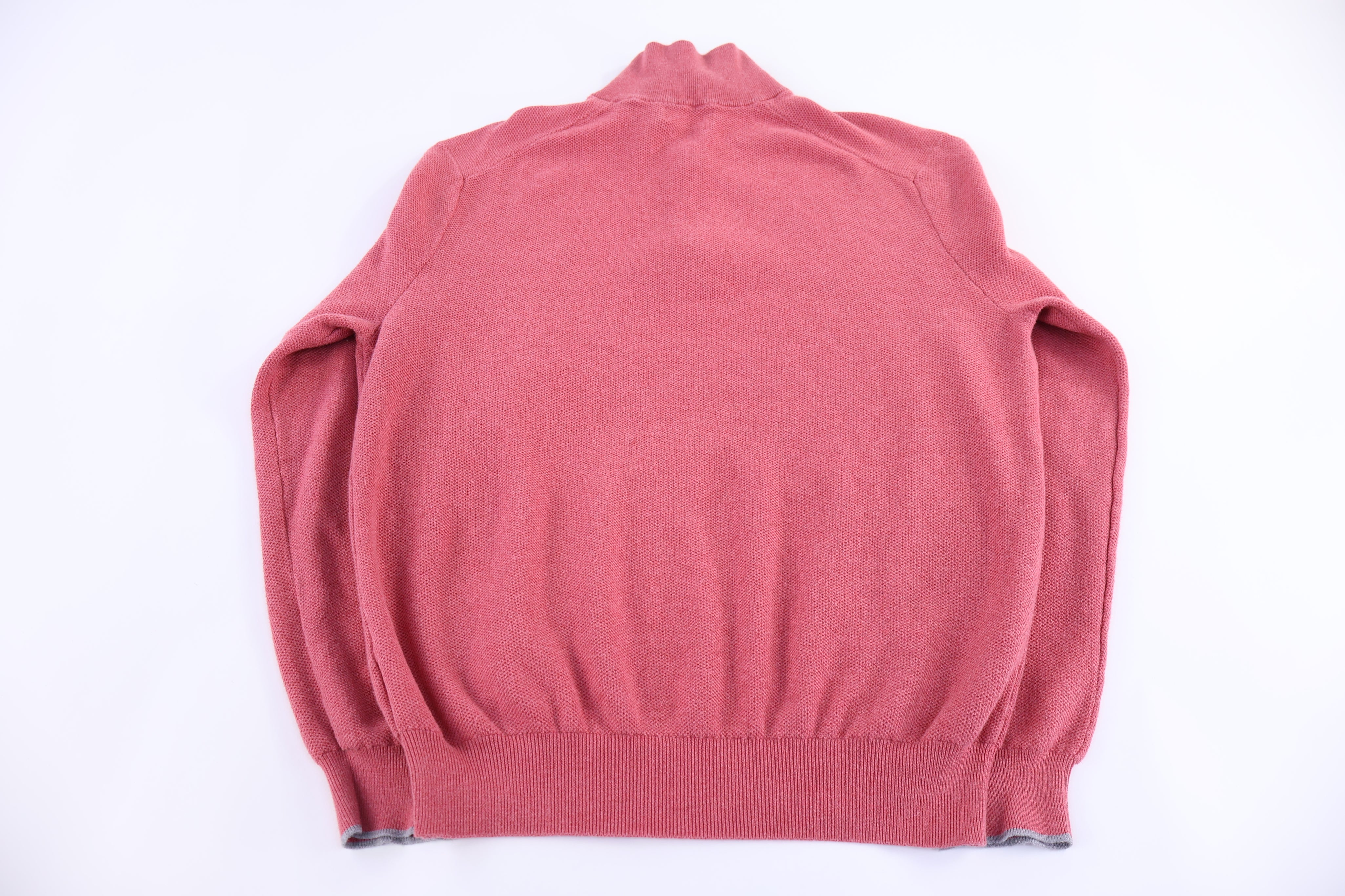 Polo Ralph Lauren Embroidered Logo Pink Quarter Zip Sweater