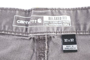 Carhartt Logo Patch Grey Relaxed Fit Pants