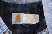 Carhartt Logo Patch Blanket Lined Denim Jacket