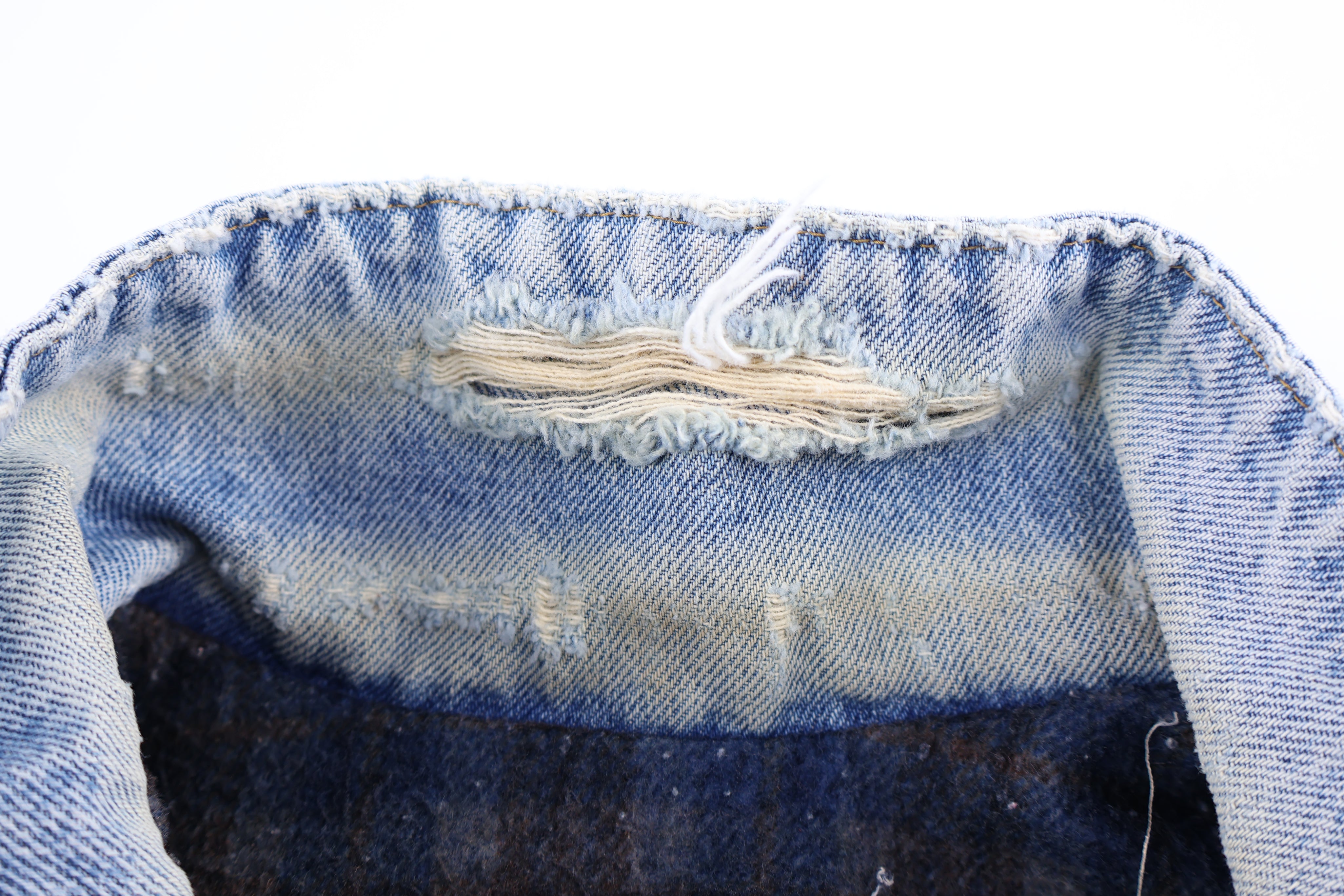 Carhartt Logo Patch Blanket Lined Denim Jacket