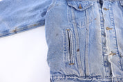 Carhartt Logo Patch Blanket Lined Denim Jacket