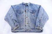 Carhartt Logo Patch Blanket Lined Denim Jacket