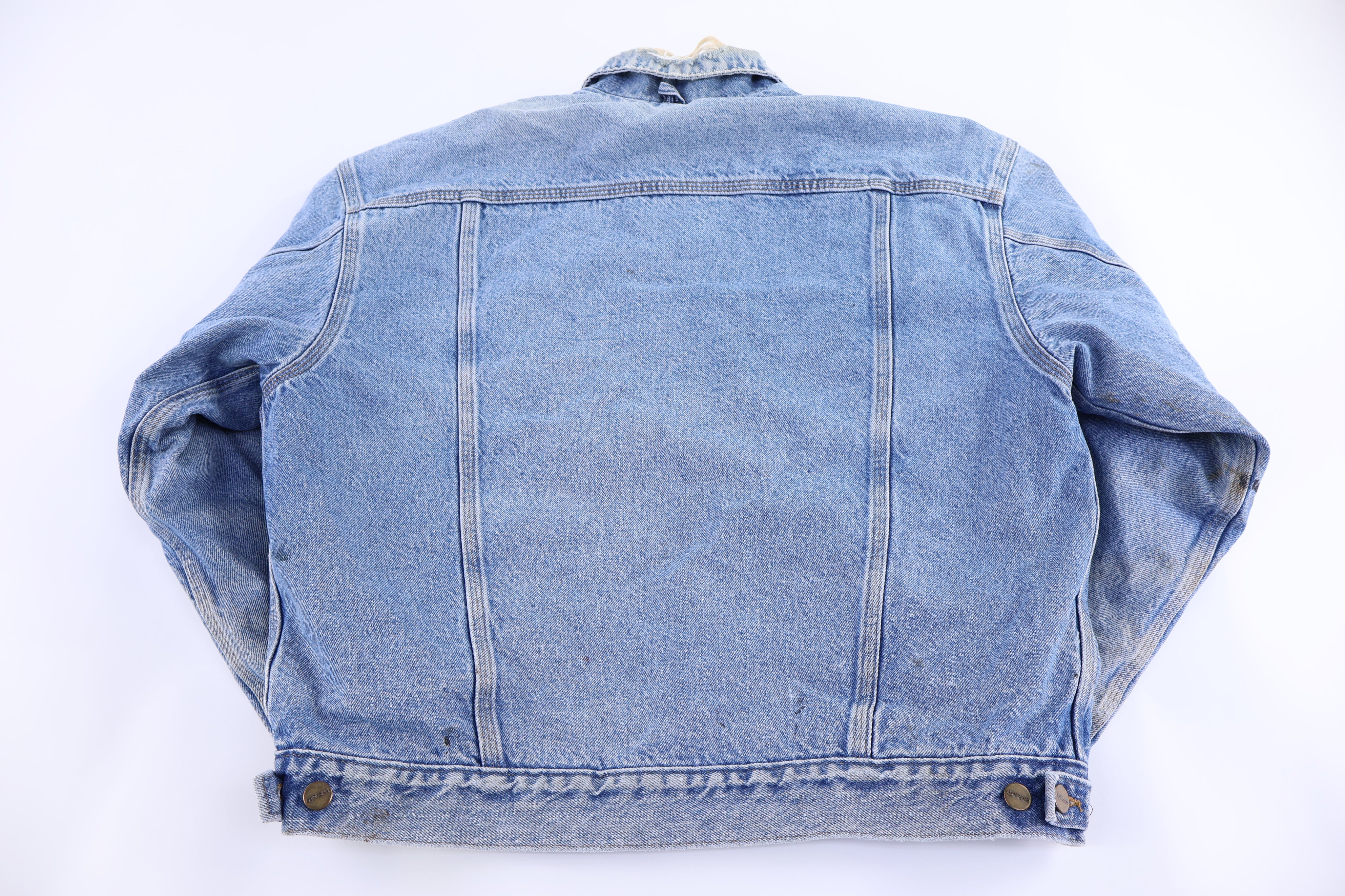 Carhartt Logo Patch Blanket Lined Denim Jacket