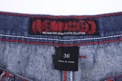 Y2K Remixed Dark Wash Denim Shorts