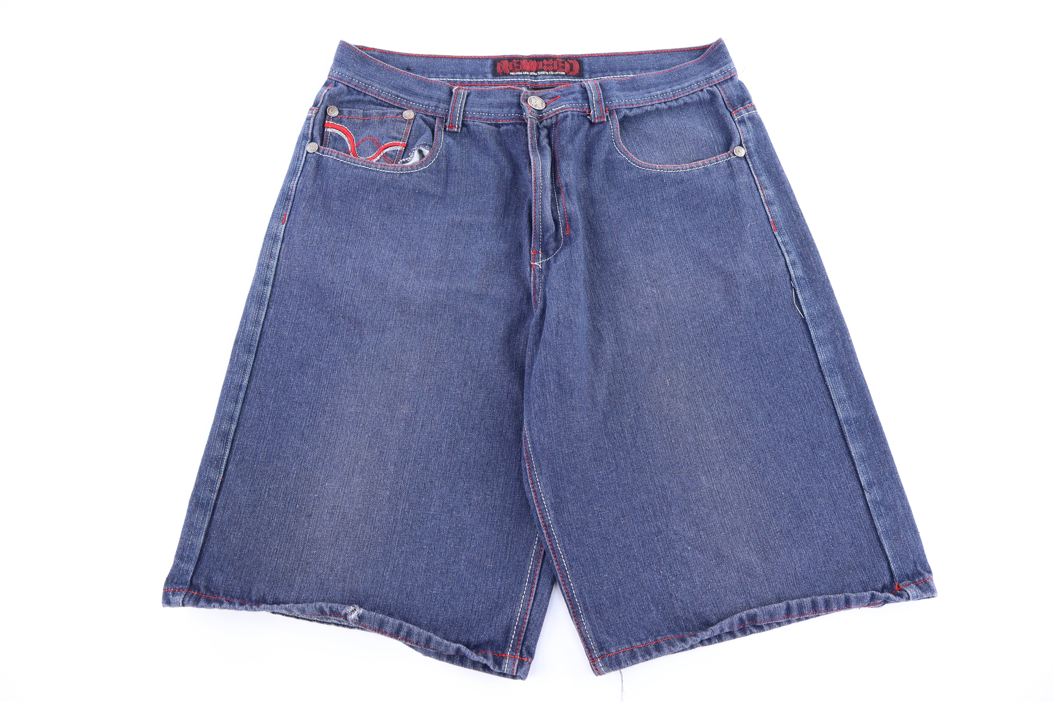 Y2K Remixed Dark Wash Denim Shorts