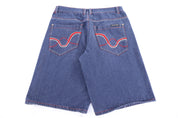 Y2K Remixed Dark Wash Denim Shorts