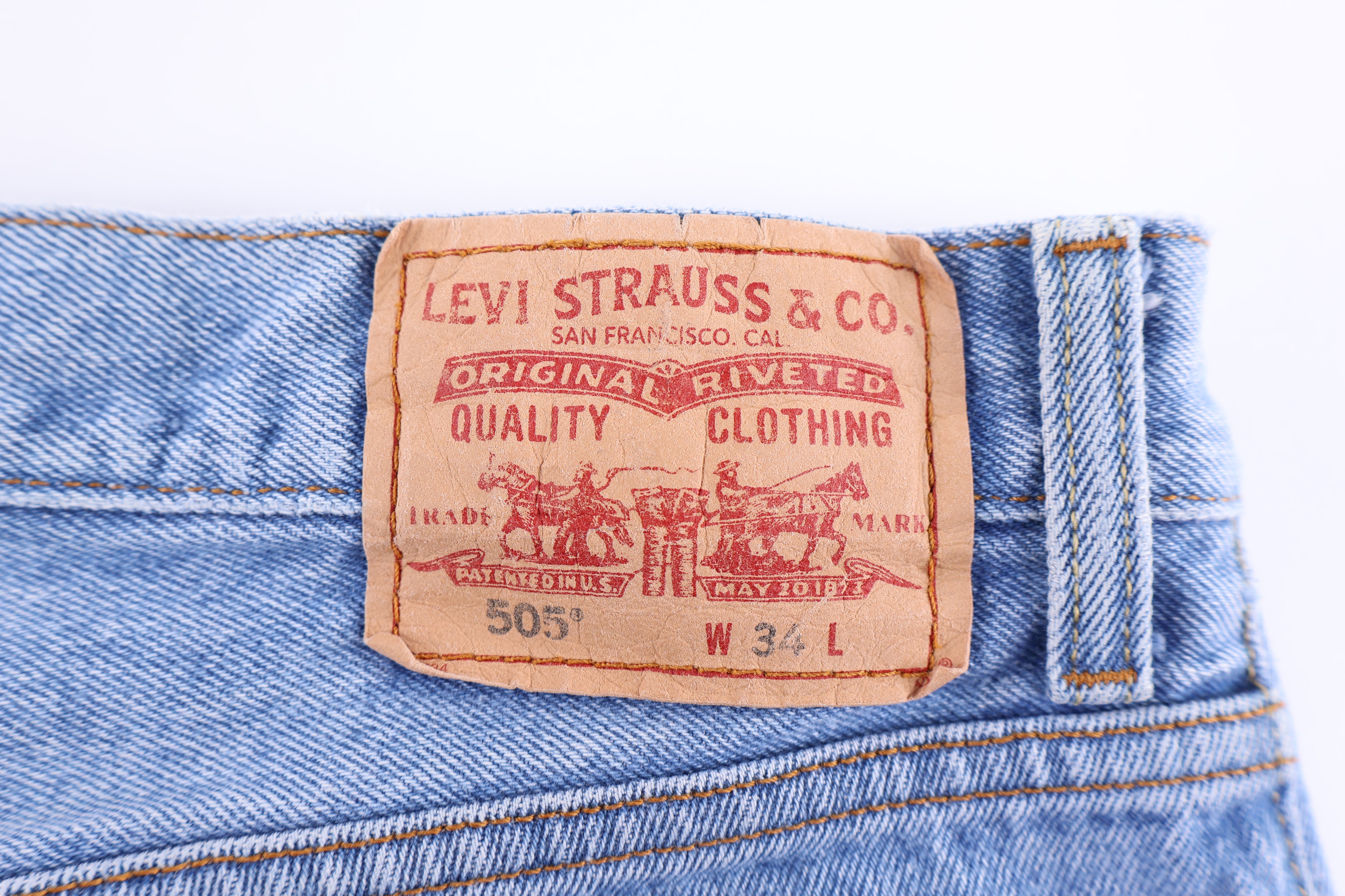 Levi's 505 Light Wash Denim Shorts