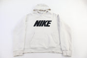 Nike Embroidered Logo White Pullover Hoodie