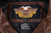 Women's Harley Davidson Motorcycles Brown Leather Jacket