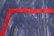 Vintage Tommy Hilfiger Embroidered Leather Jacket