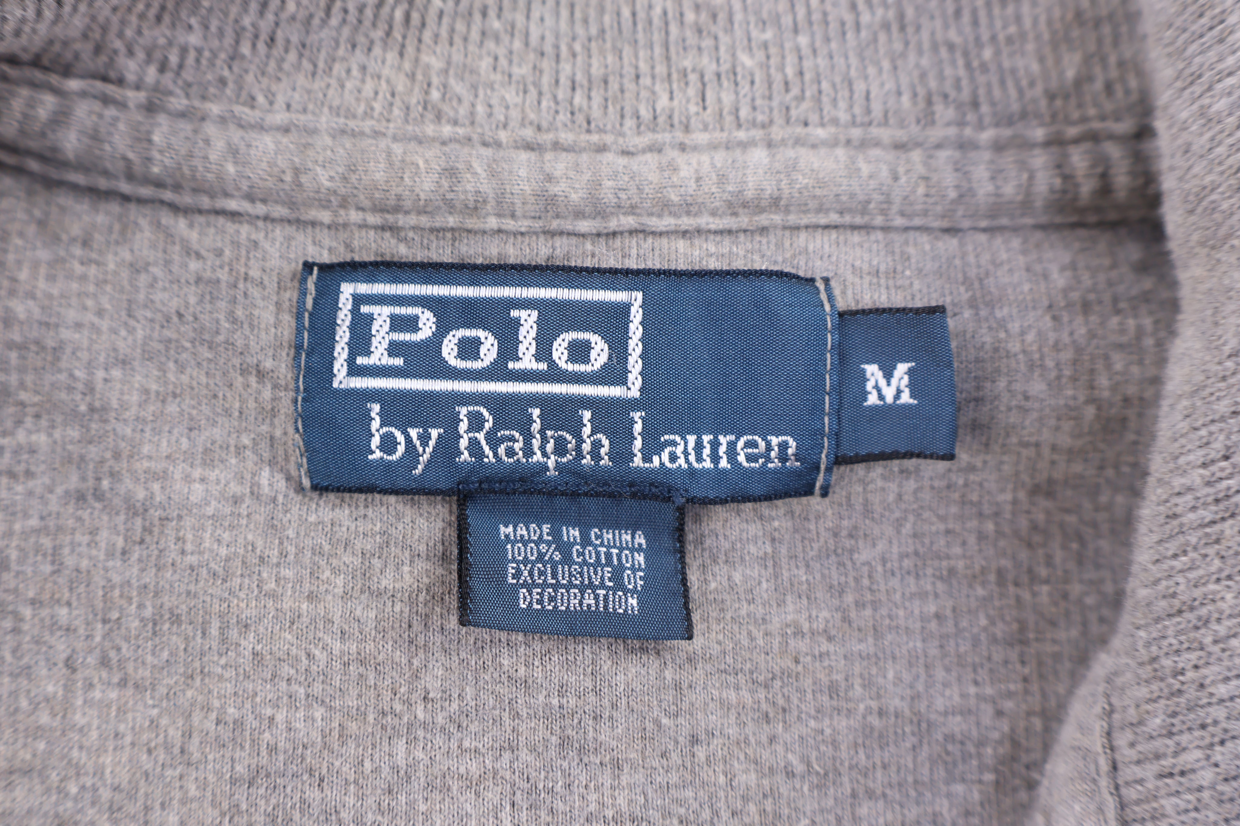 Polo by Ralph Lauren Embroidered Logo Grey Quarter Zip Sweater