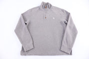 Polo by Ralph Lauren Embroidered Logo Grey Quarter Zip Sweater