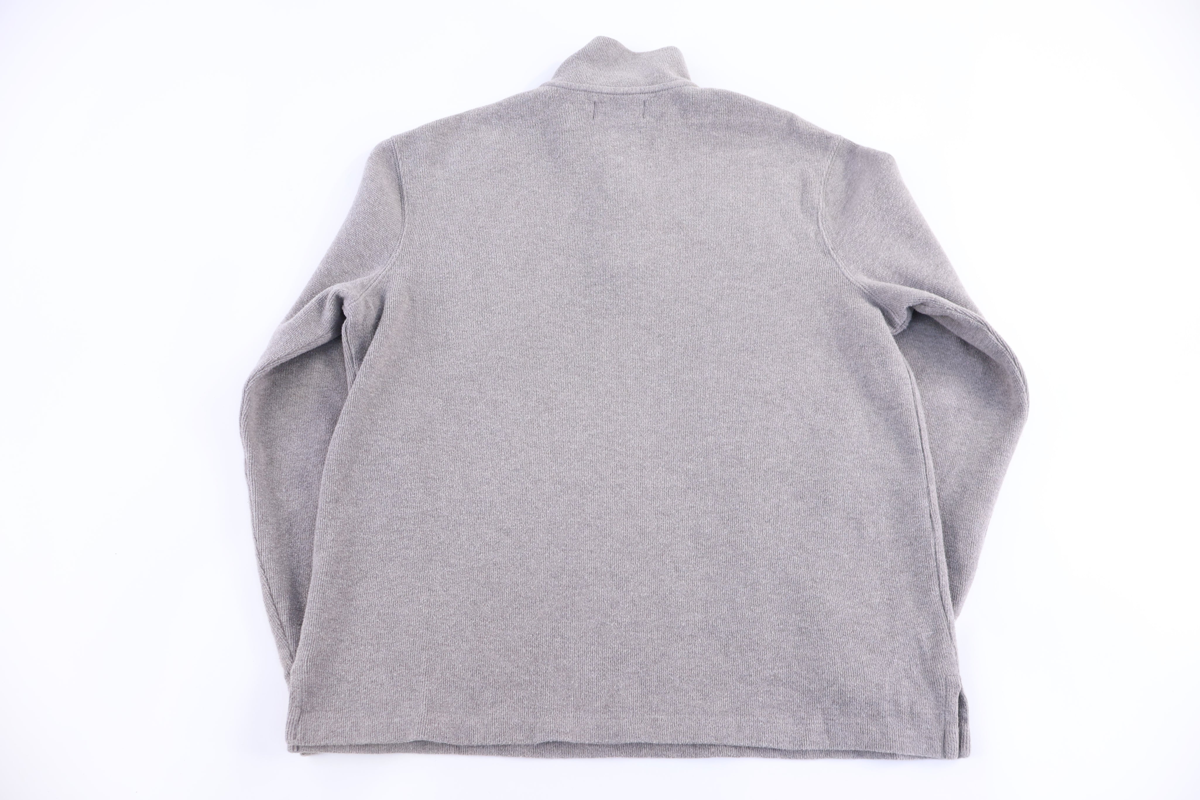 Polo by Ralph Lauren Embroidered Logo Grey Quarter Zip Sweater