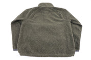 Women's Carhartt Logo Patch Green Sherpa Pullover Sweater