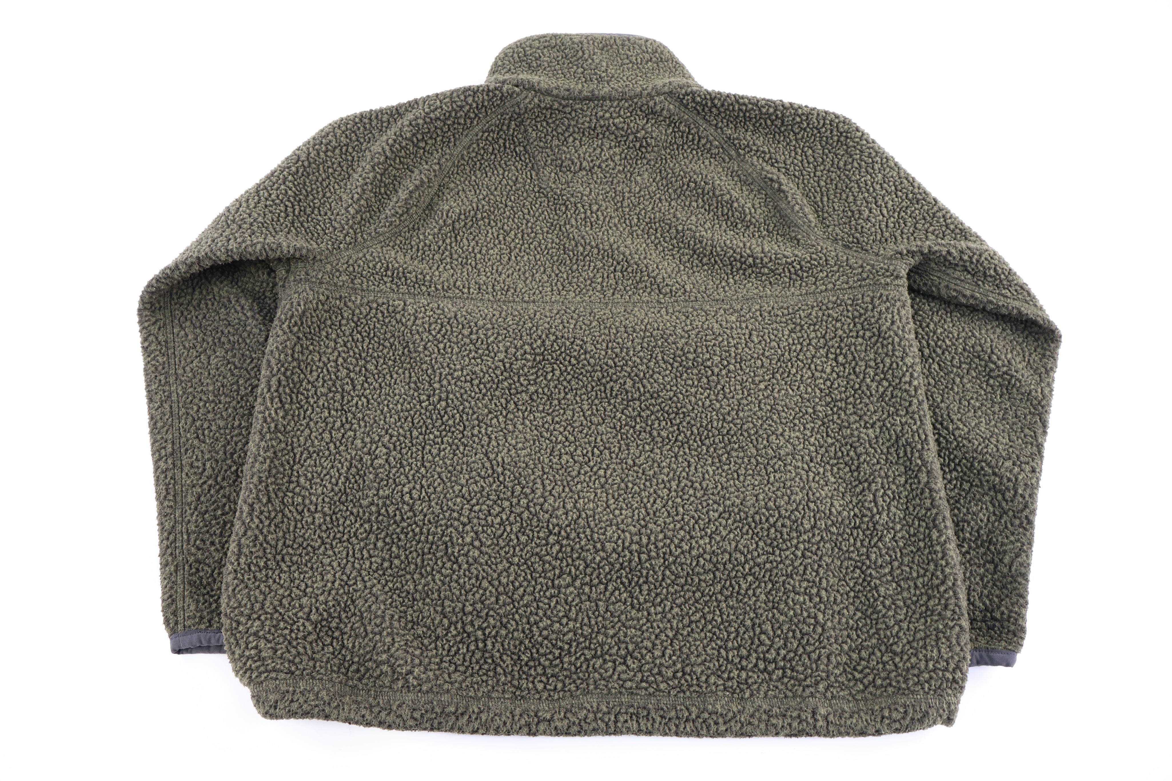 Women's Carhartt Logo Patch Green Sherpa Pullover Sweater