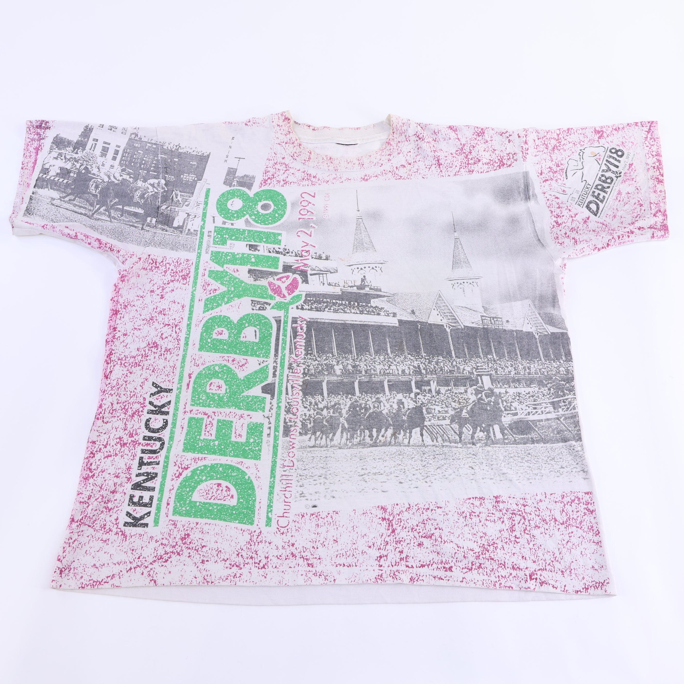 1992 Kentucky Derby All Over Graphic T-shirt