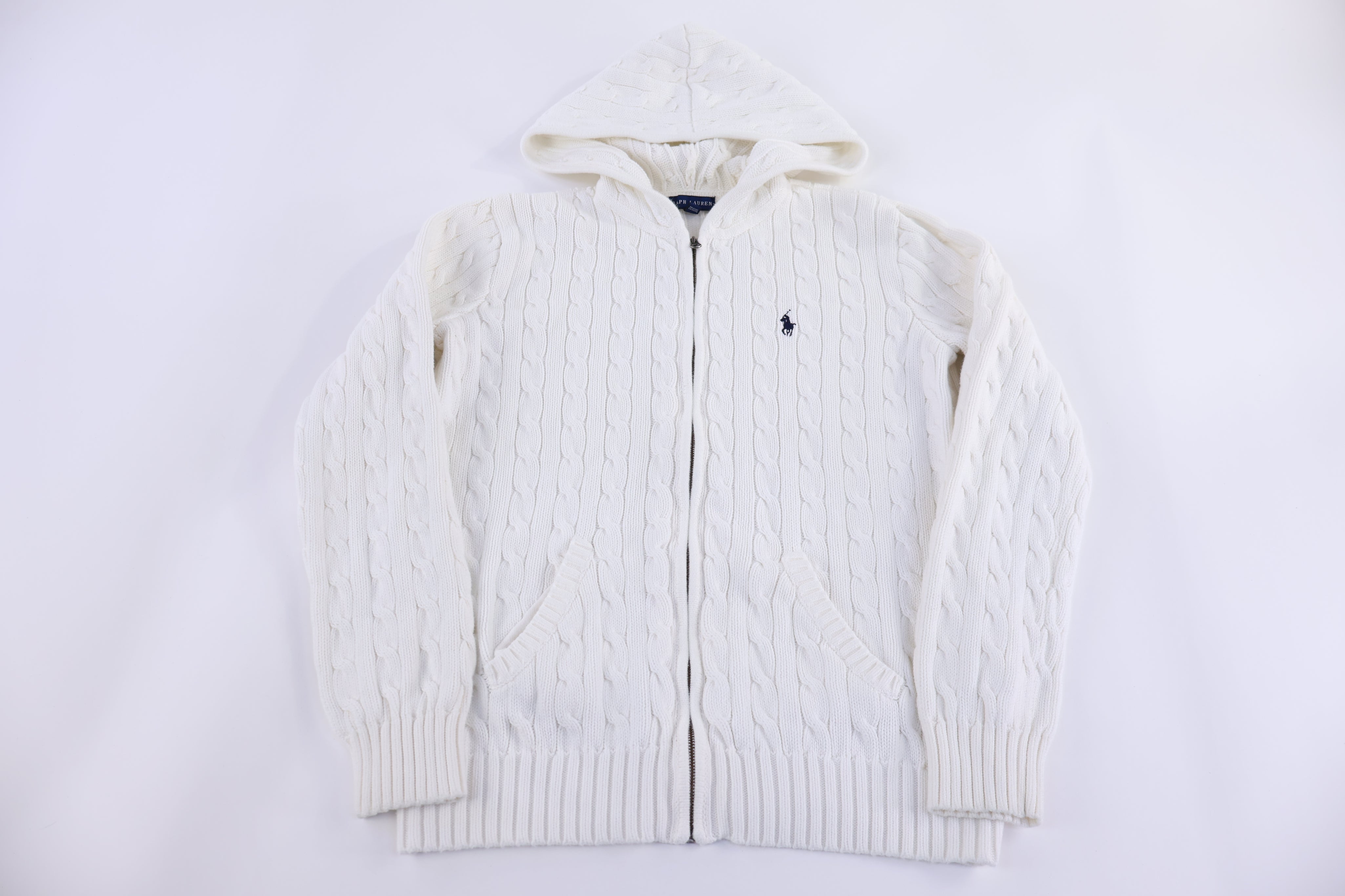 Women's Ralph Lauren Embroidered Full Zip Sweater