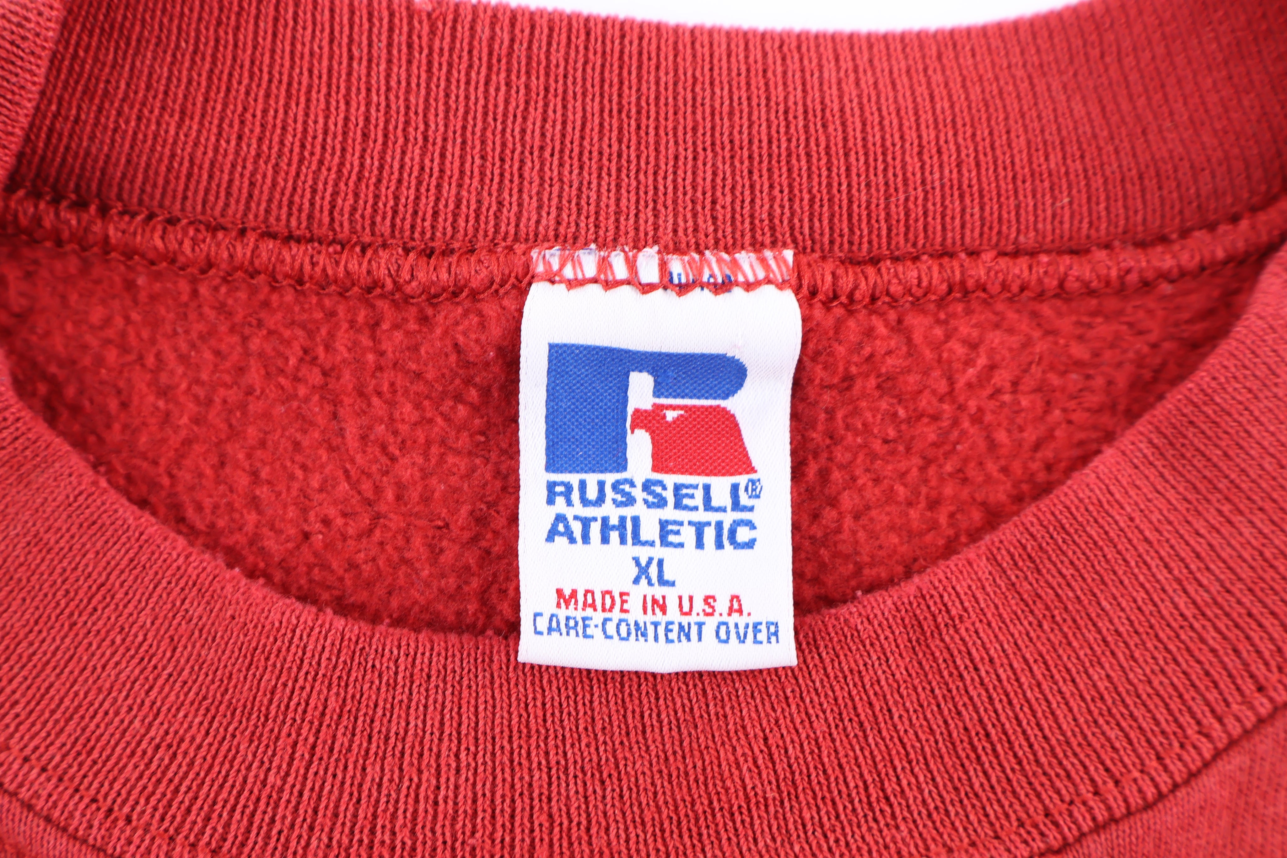 90's Russell Athletic Red Blank Sweatshirt