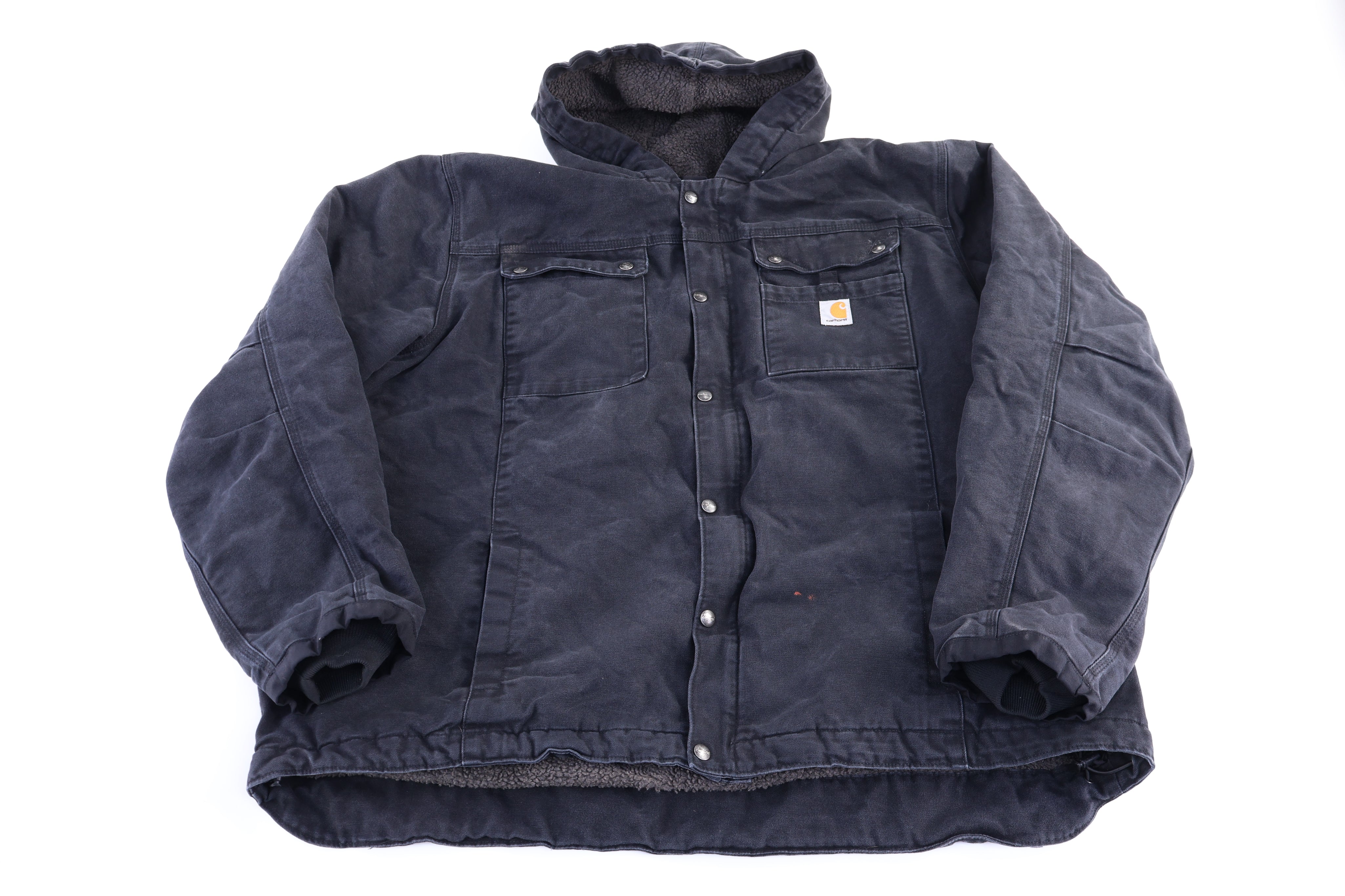 Carhartt Logo Patch Black Full Zip Jacket
