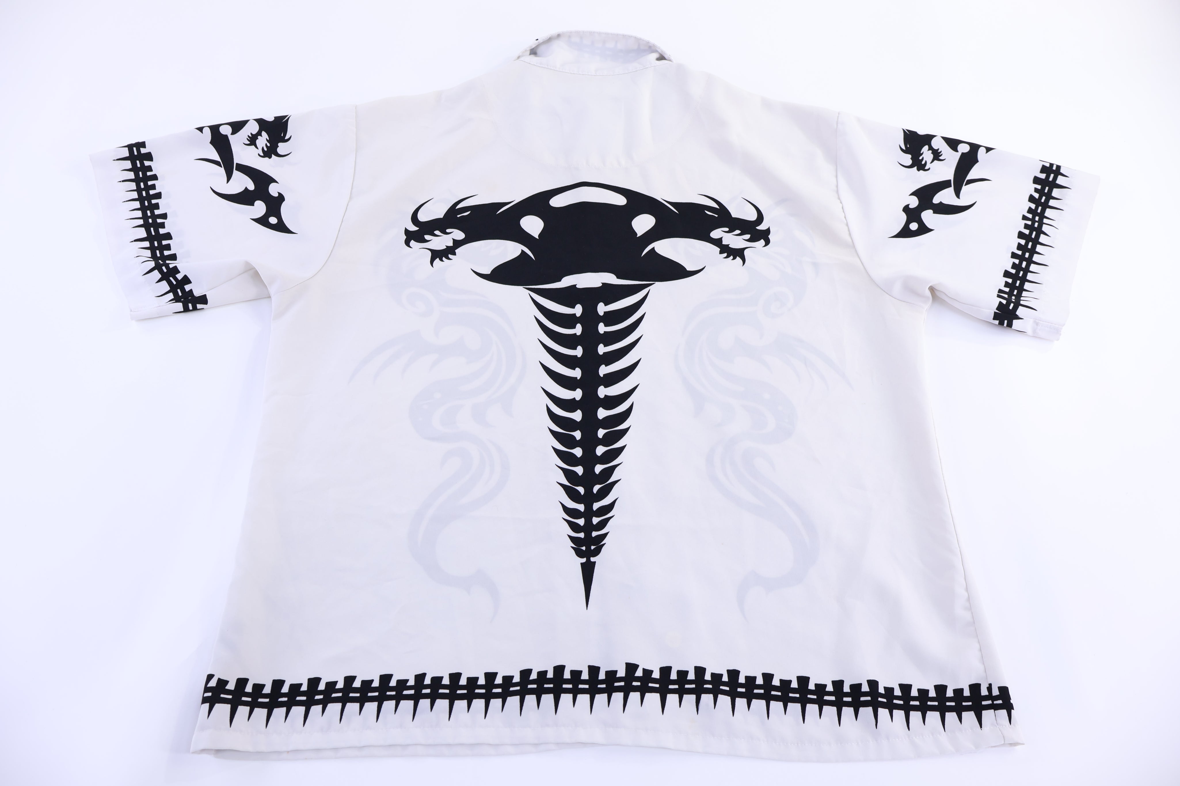 Vintage No Boundaries Dragons Graphic Button Down