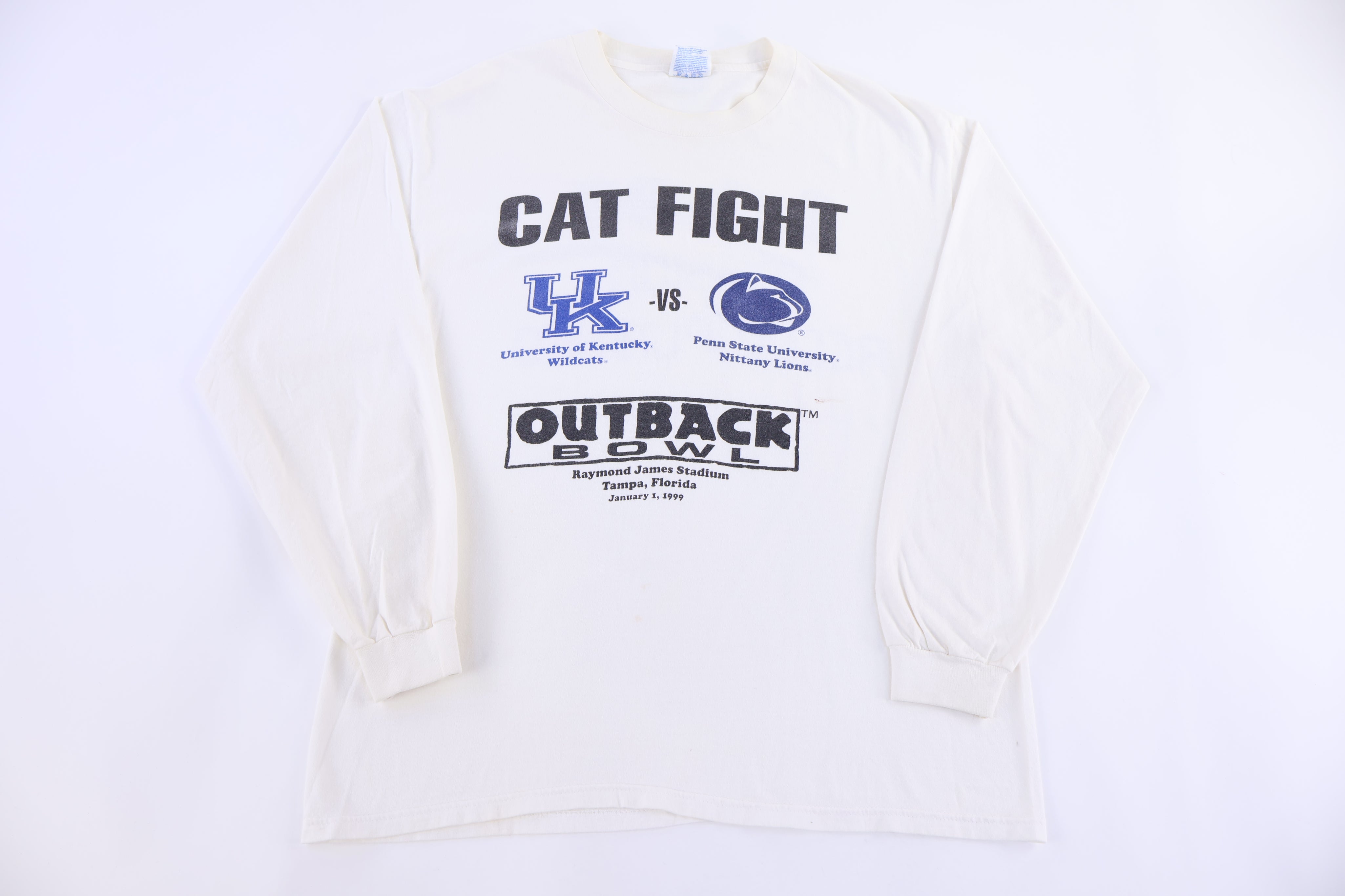 1999 Kentucky Vs Penn State College Cat Fight LS T-shirt