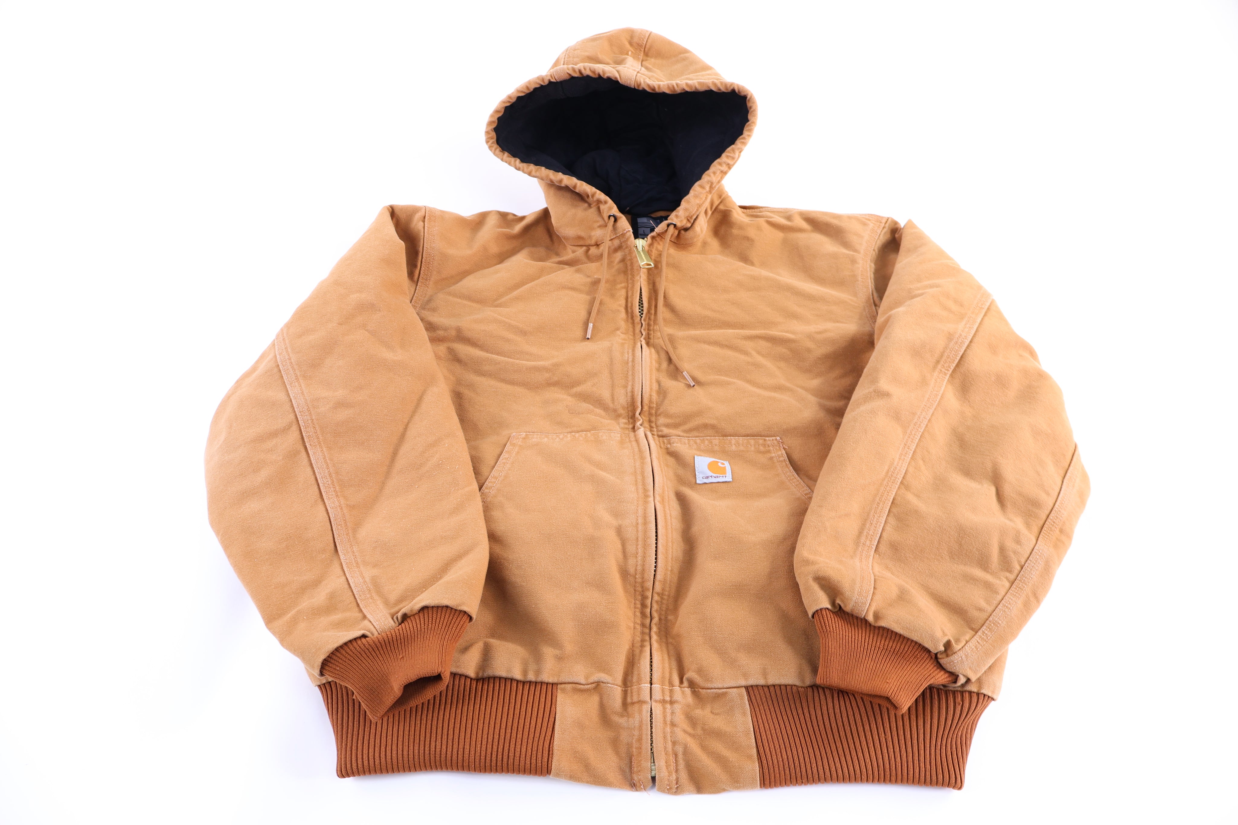 Carhartt Logo patch Tan Full Zip Jacket