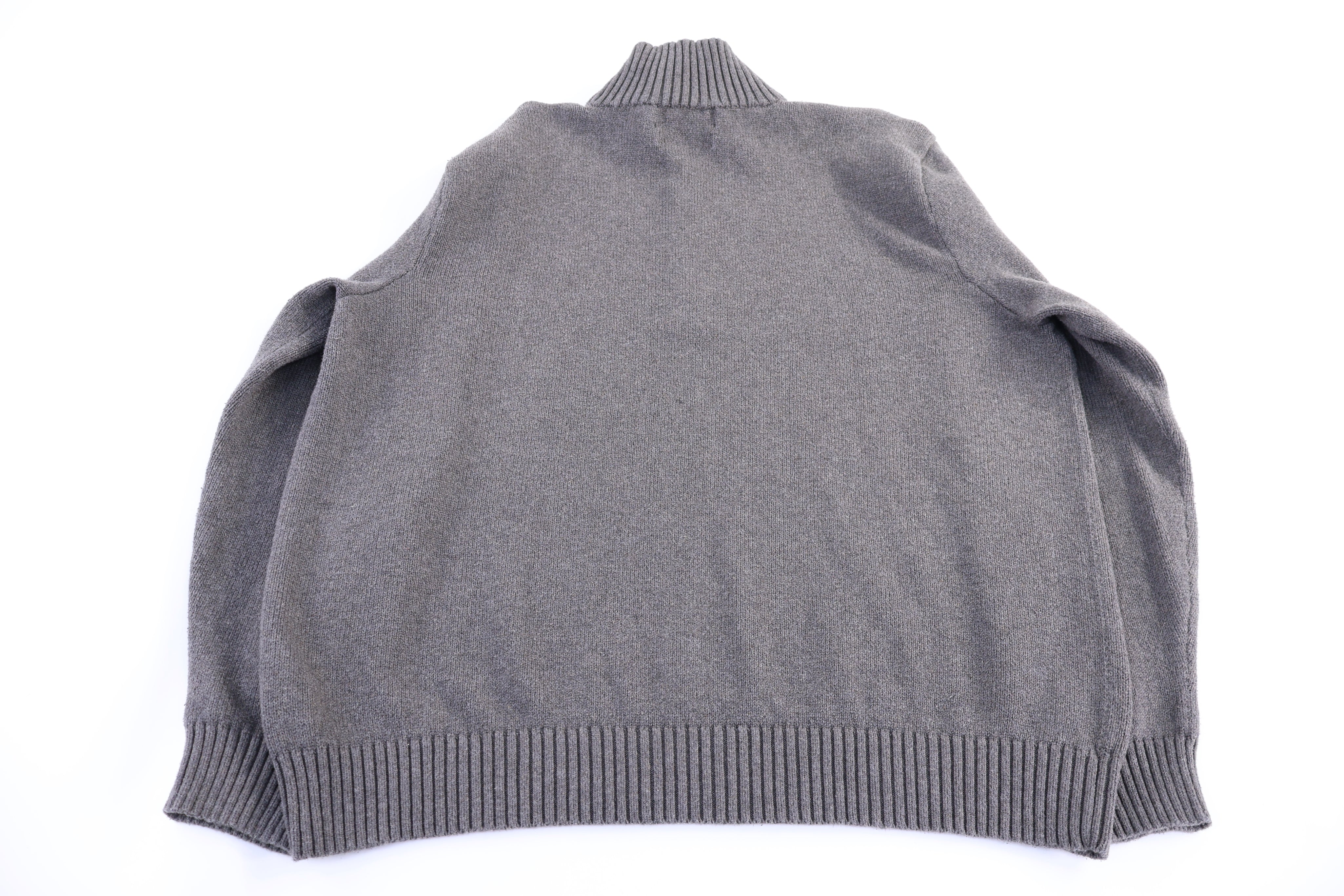 Polo by Ralph Lauren Embroidered Logo Grey Quarter Zip Sweater