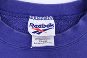 Vintage Reebok Embroidered Logo Blue Sweatshirt