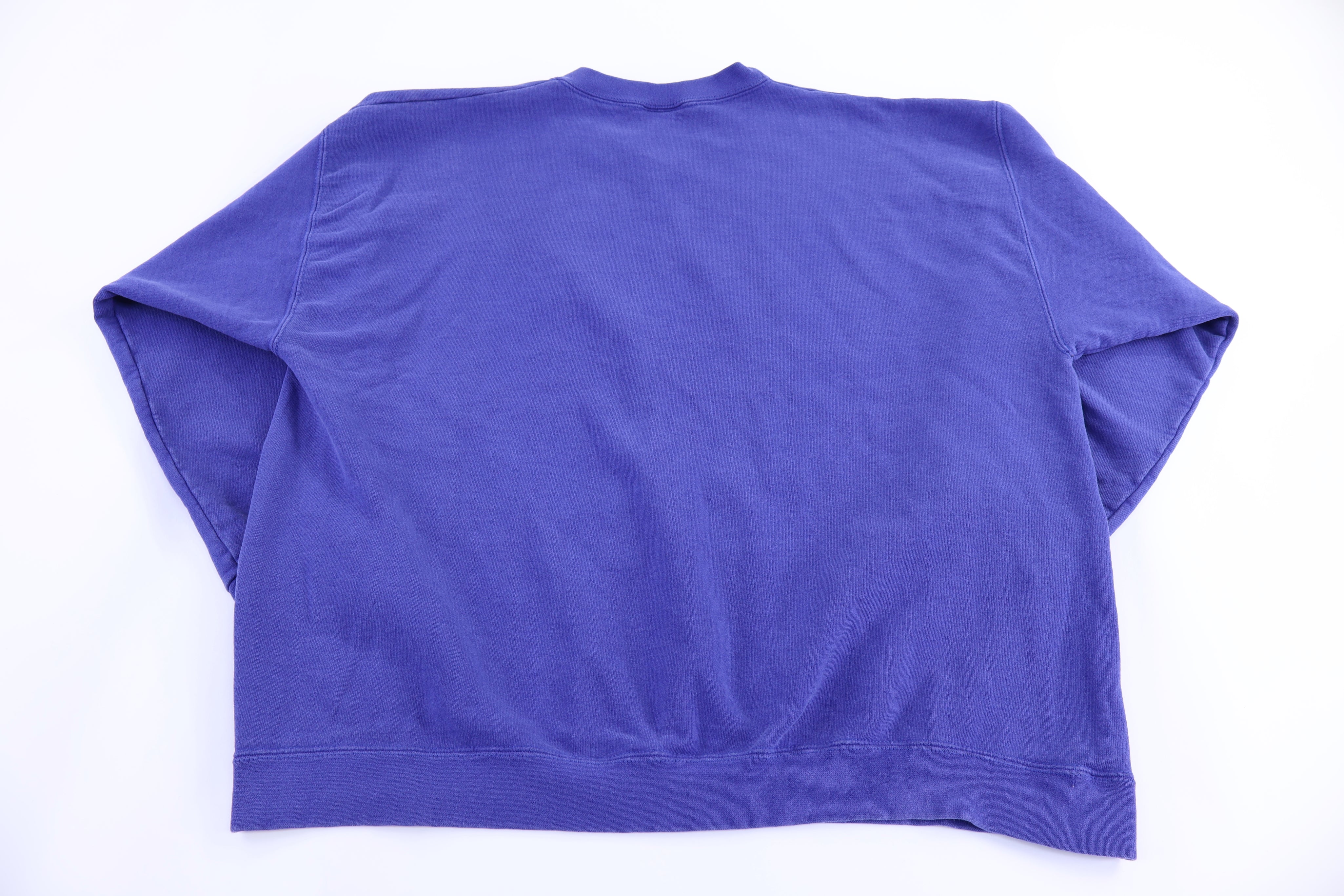 Vintage Reebok Embroidered Logo Blue Sweatshirt