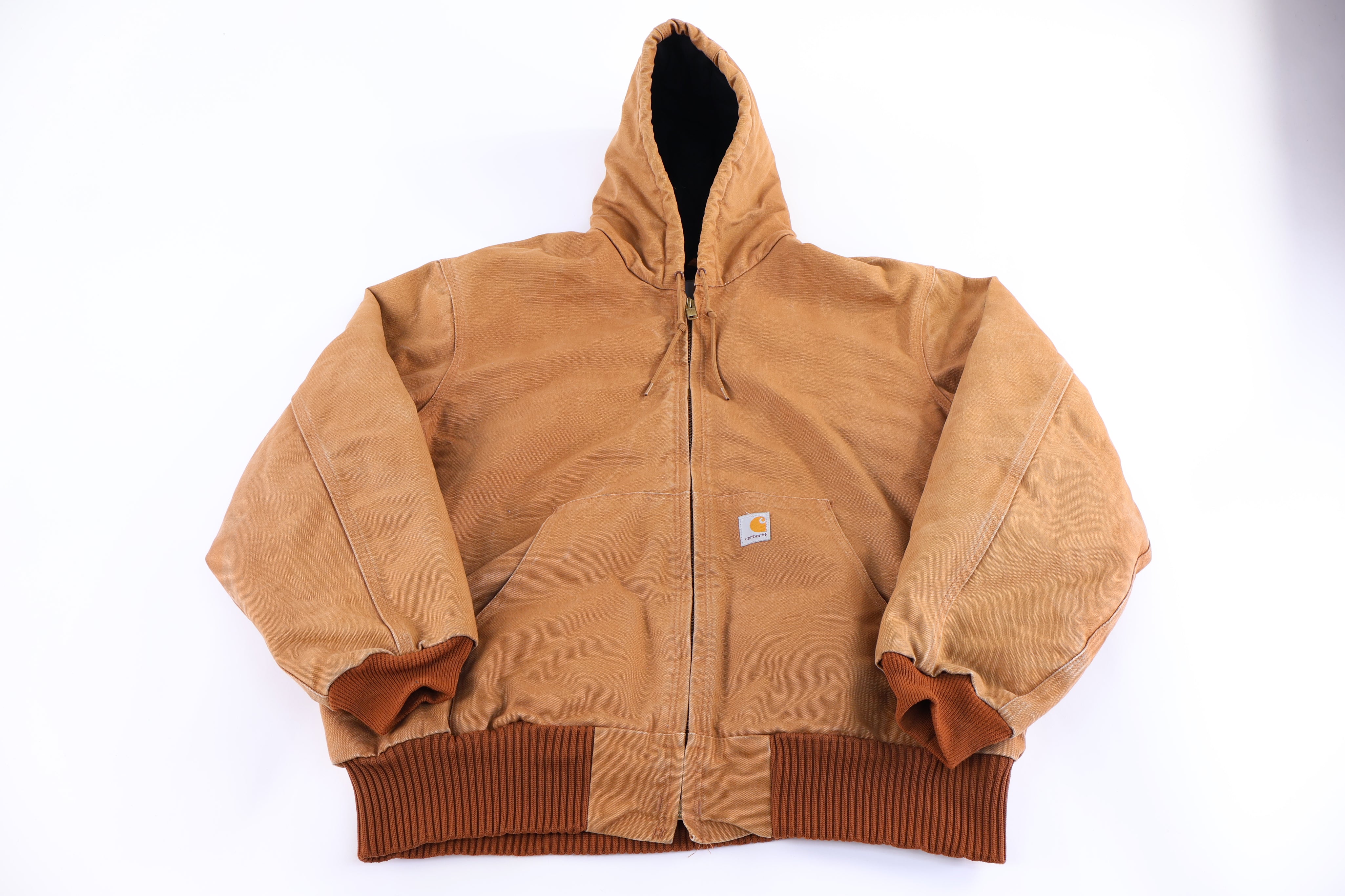 Carhartt Logo Patch Tan Full Zip Jacket