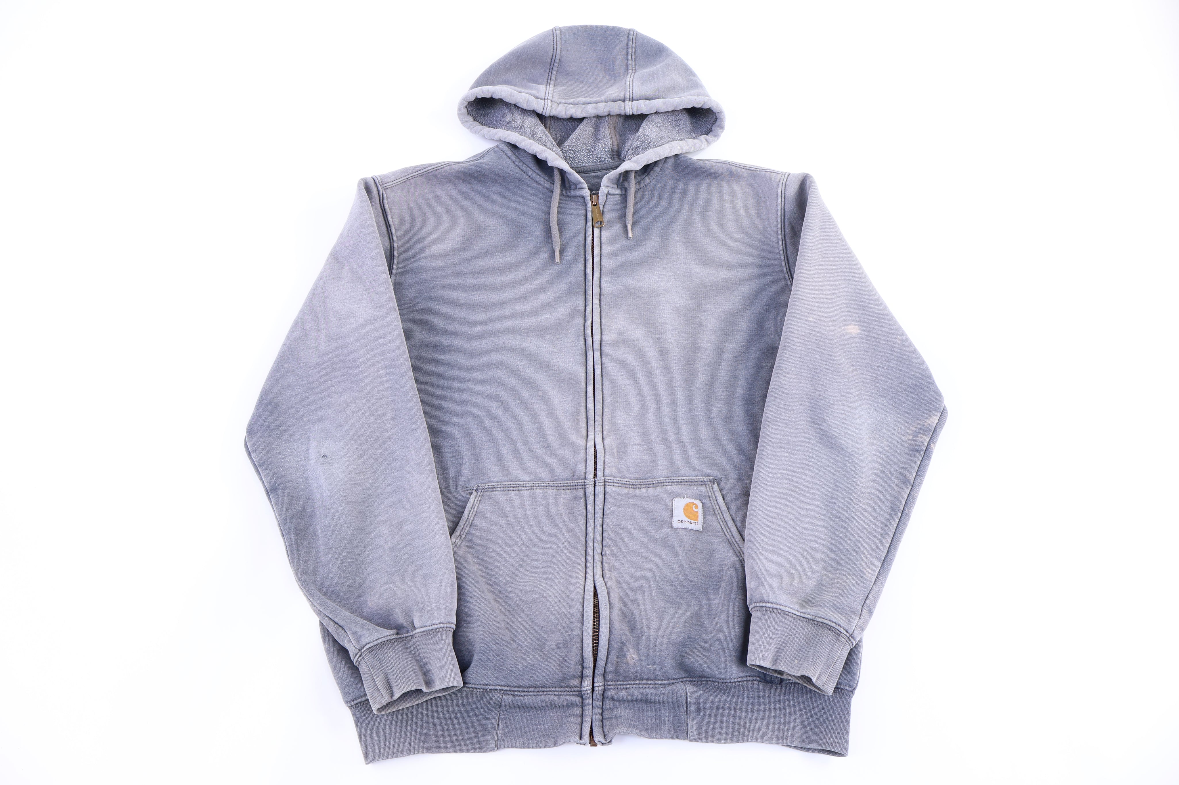 Carhartt Logo Patch Grey Full Zip Jacket