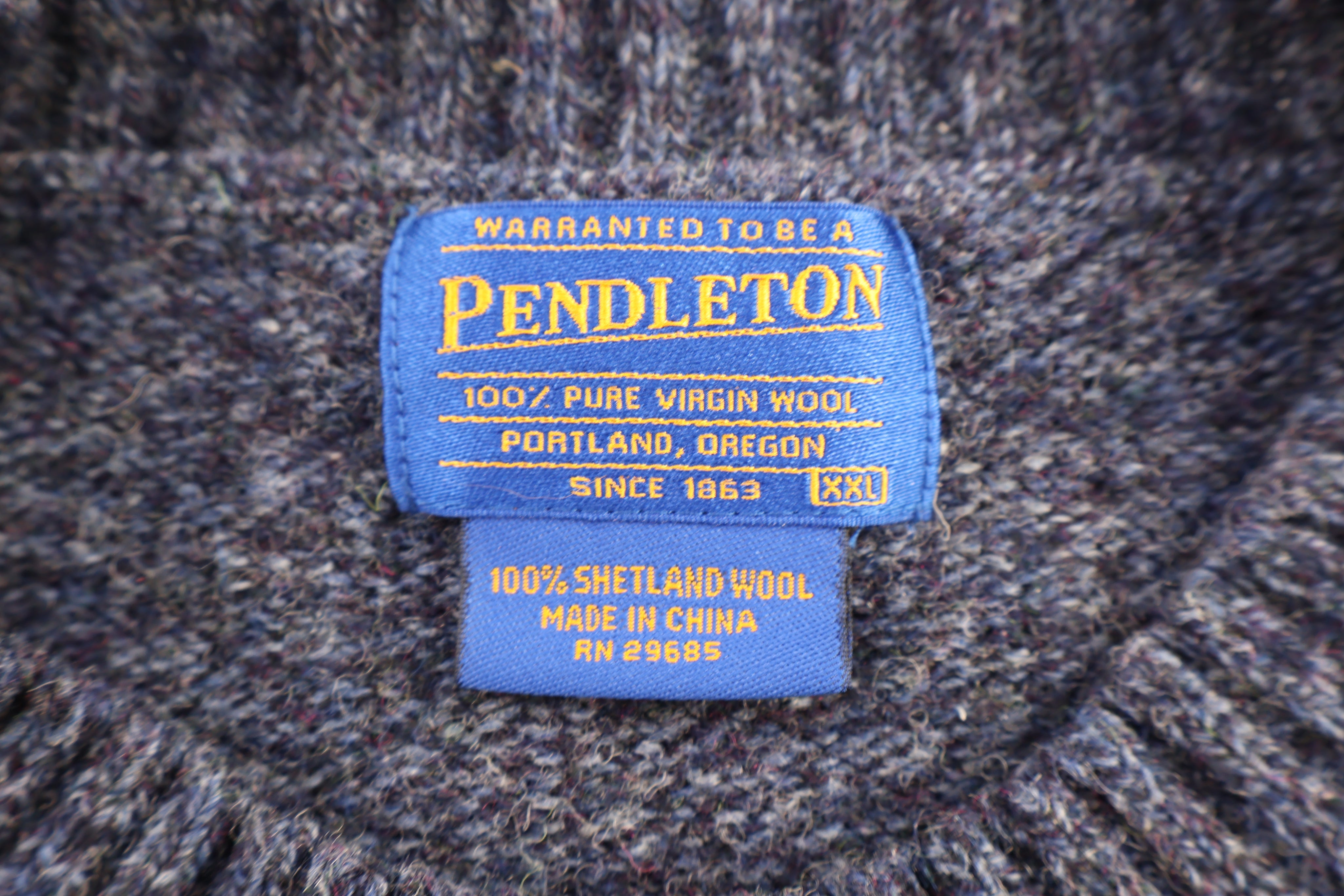 Vintage Pendleton Blue Knit Sweater