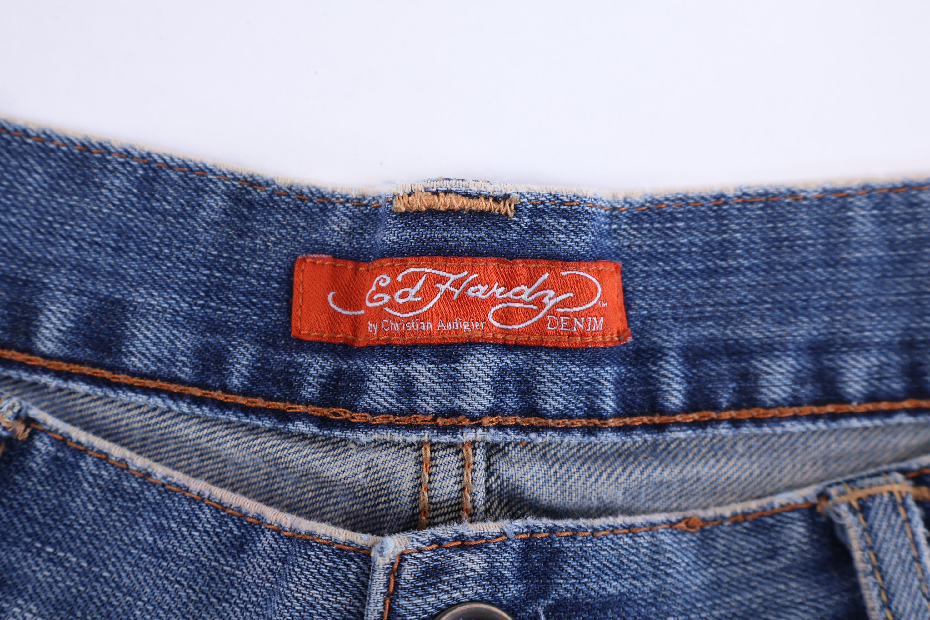 Ed Hardy Medium Wash Denim Shorts
