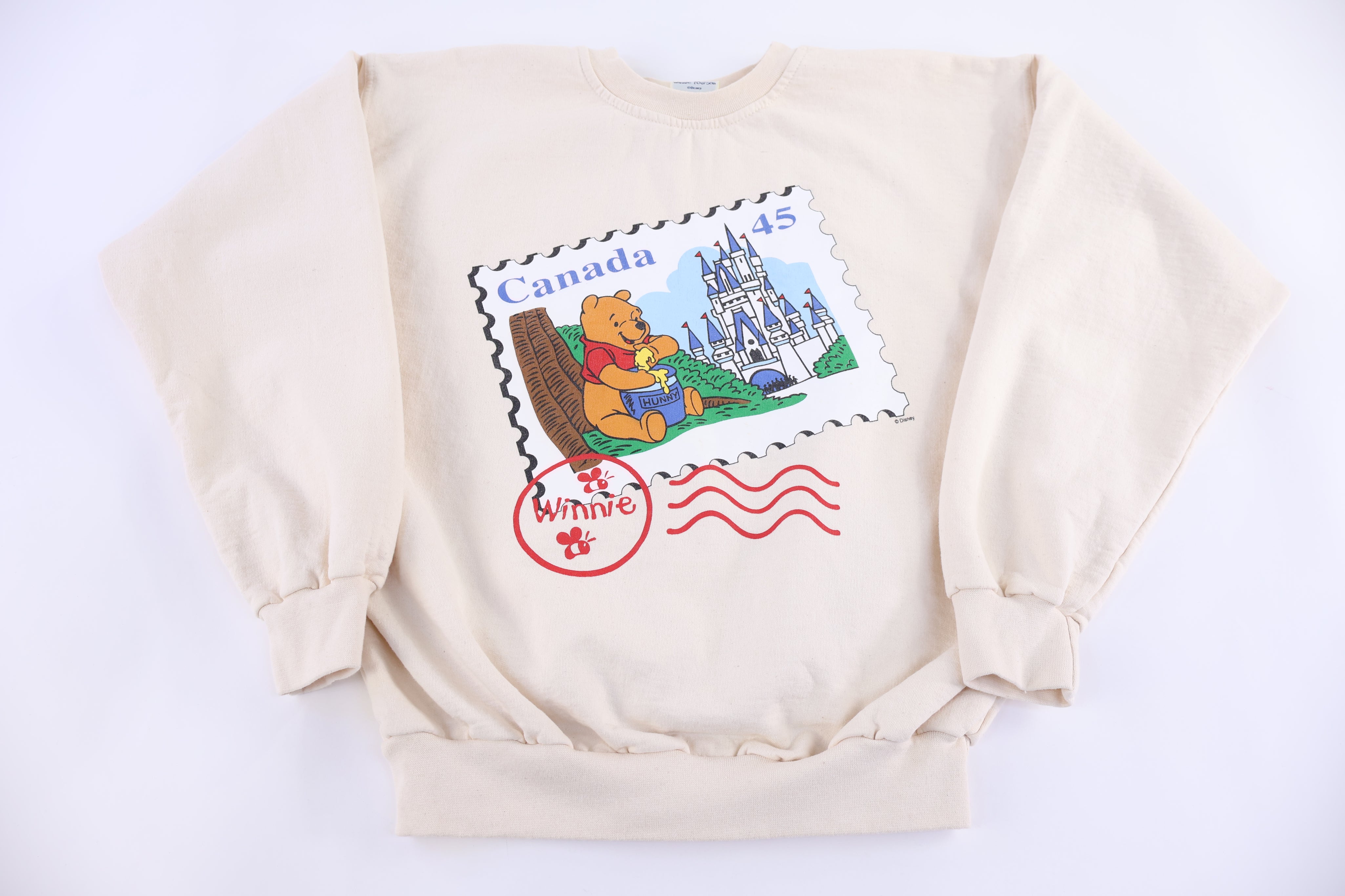 90's Winnie The Pooh Postage Stamp Graphic Sweatshirt