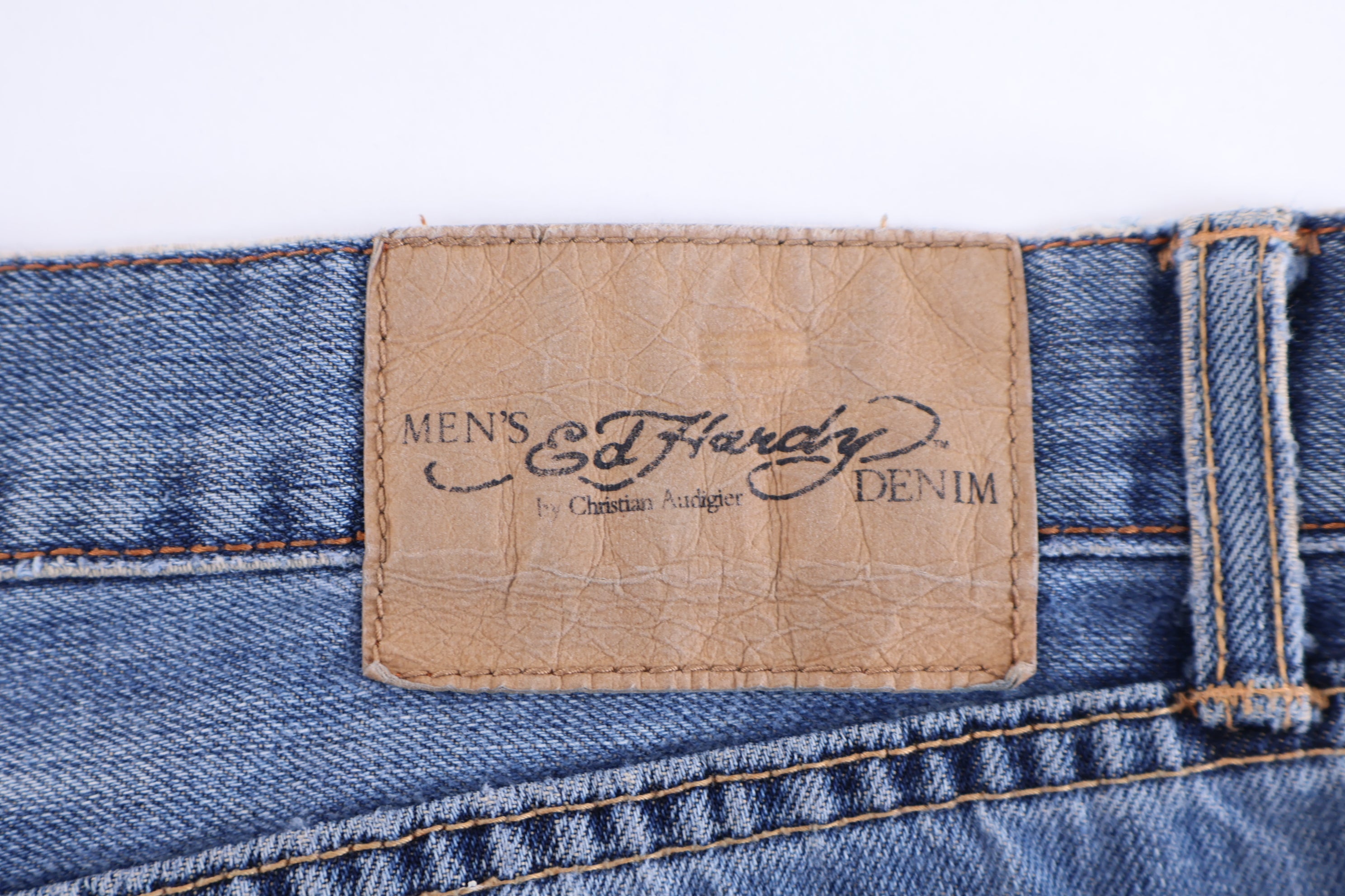 Ed Hardy Medium Wash Denim Shorts