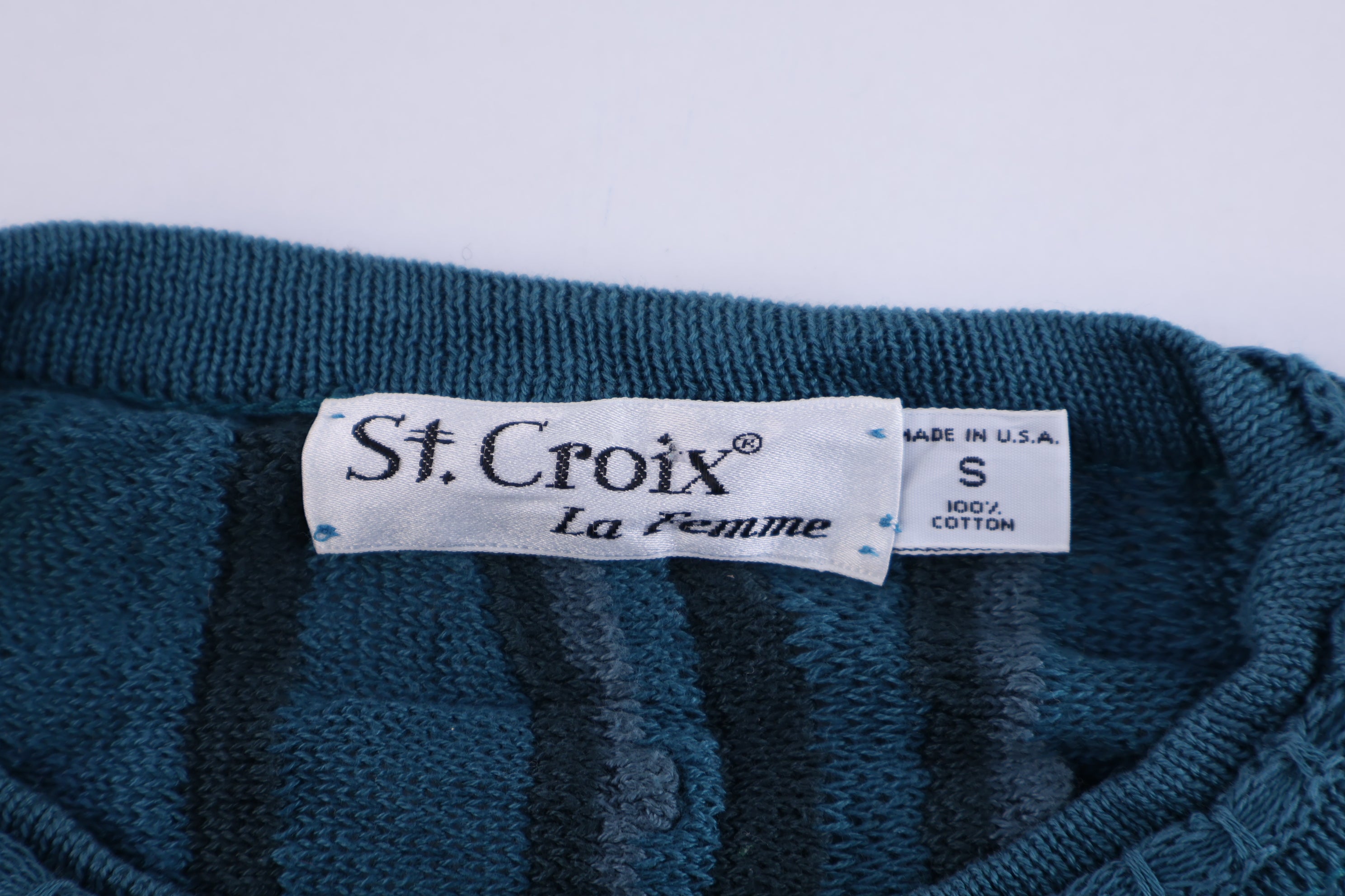 80's St. Croix Multipattern Knit Sweater