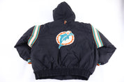 Vintage Pro Player Miami Dolphins Football Reversible Puffer Jacket