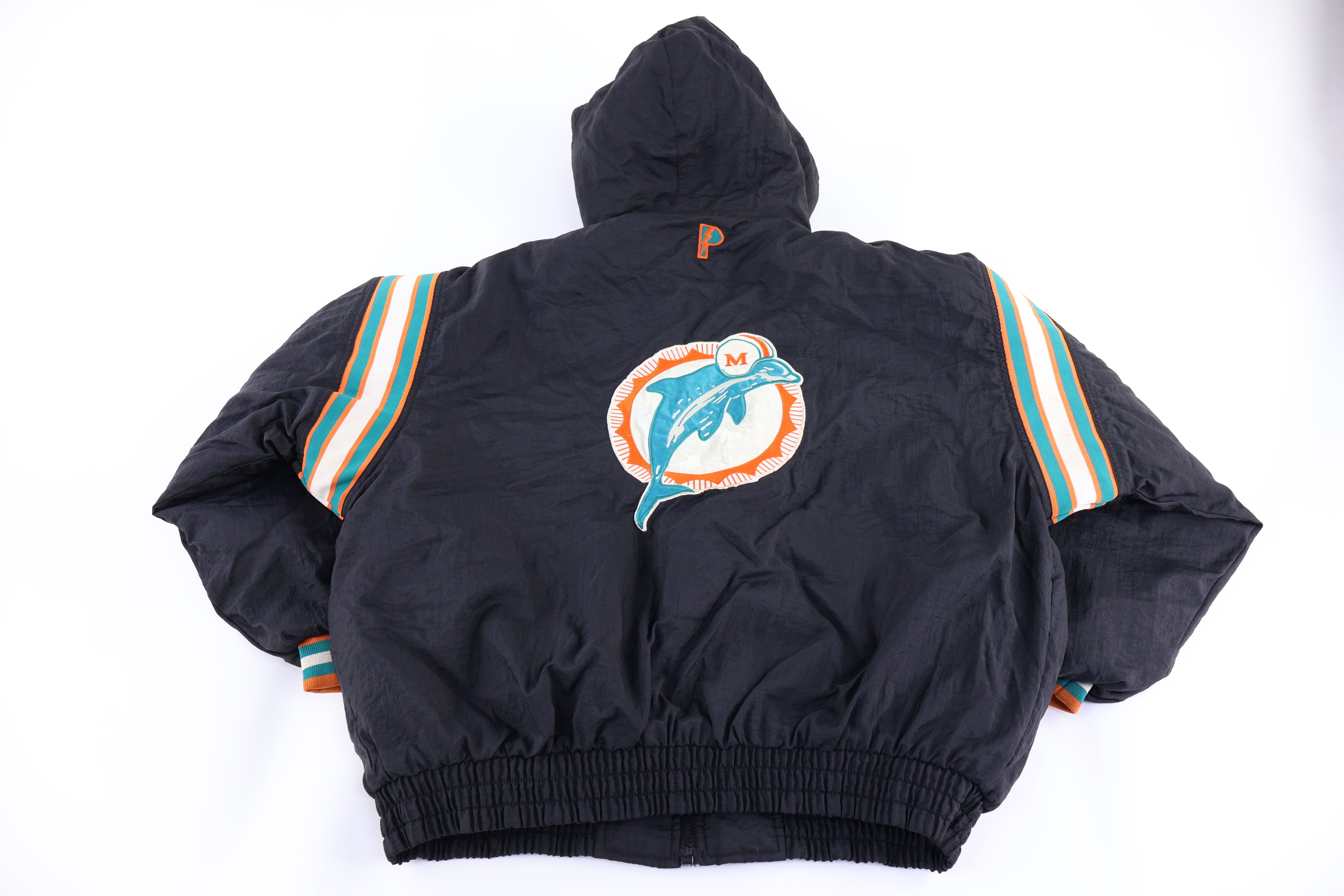Vintage Pro Player Miami Dolphins Football Reversible Puffer Jacket
