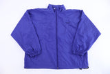 90's Reebok Embroidered Logo Blue Full Zip Windbreaker