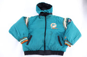Vintage Pro Player Miami Dolphins Football Reversible Puffer Jacket