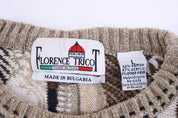 90's Florence Tricot Multipattern Knit Sweater