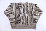 90's Florence Tricot Multipattern Knit Sweater