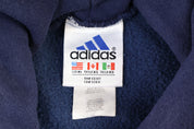 90's Adidas Embroidered Logo Blue Pullover Hoodie
