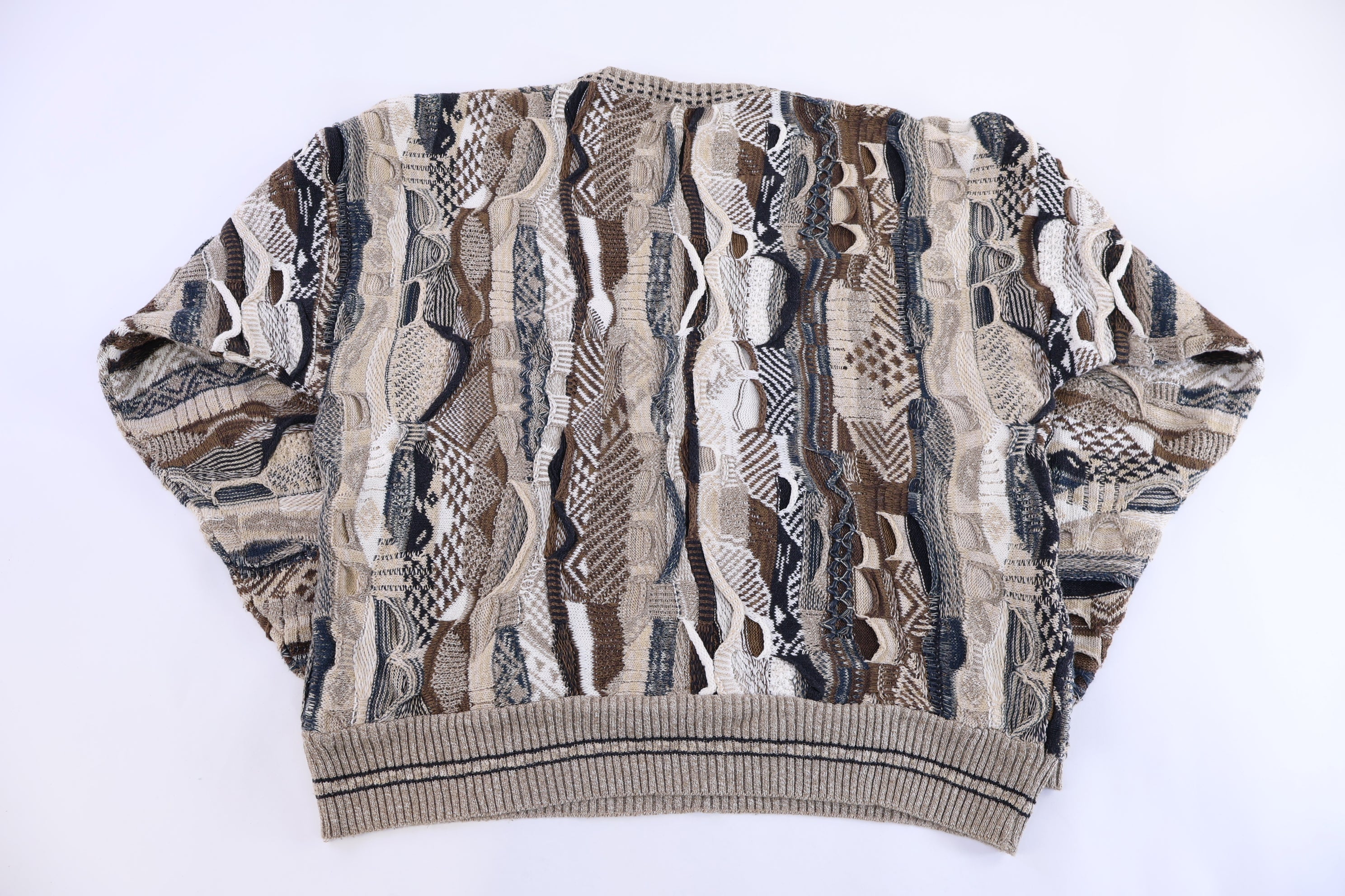 90's Florence Tricot Multipattern Knit Sweater