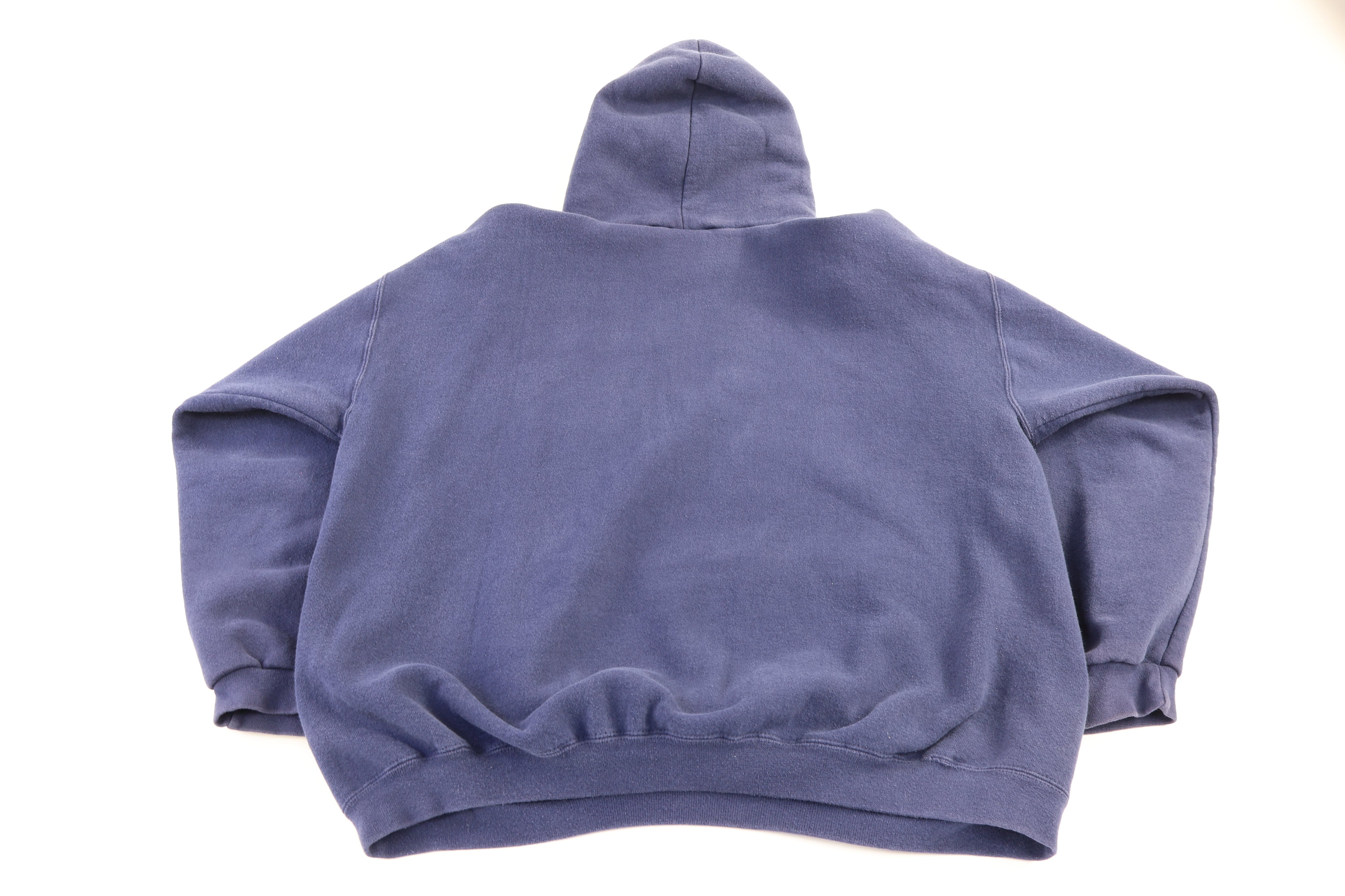 90's Adidas Embroidered Logo Blue Pullover Hoodie