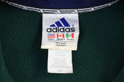 90's Adidas Embroidered Logo Green Fleece Sweater